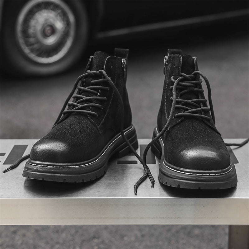 Women's & Men's Martin Summer British Retro Ankle Zip Boots