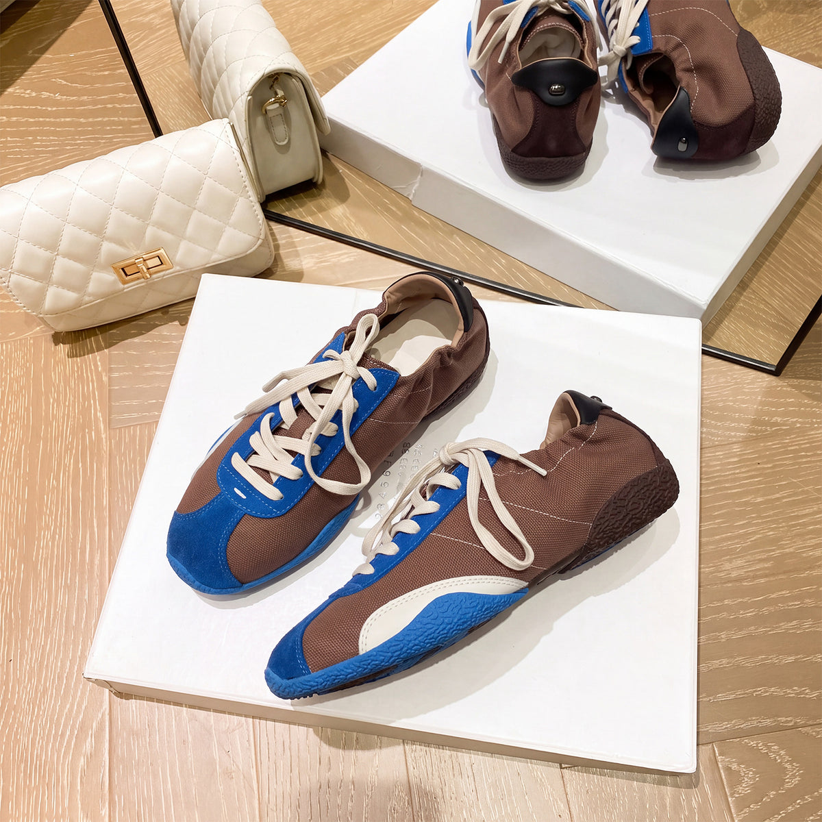 Women's Genuine German Training Spring Retro Sports Height Increasing Women's Casual Shoes