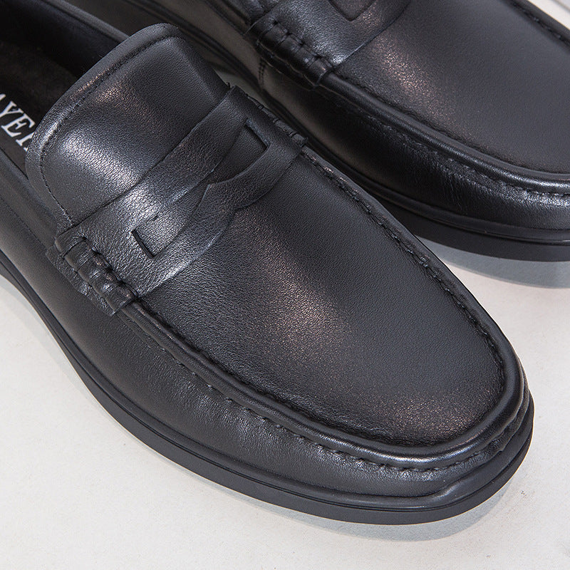 Men's Spring Light Soft Comfortable Slip-on Leather Shoes