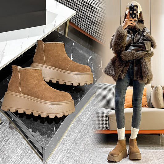 Women's Plus Veet Winter Retro Warm Cotton Snow Boots
