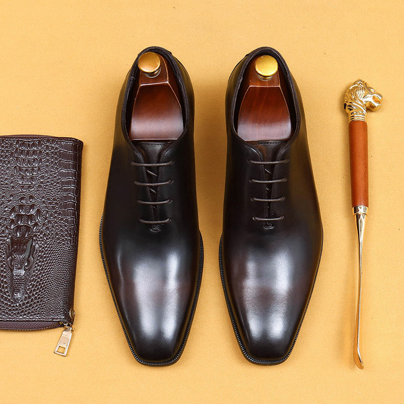 Men's Oxford Genuine Handmade British Business Dress Leather Shoes
