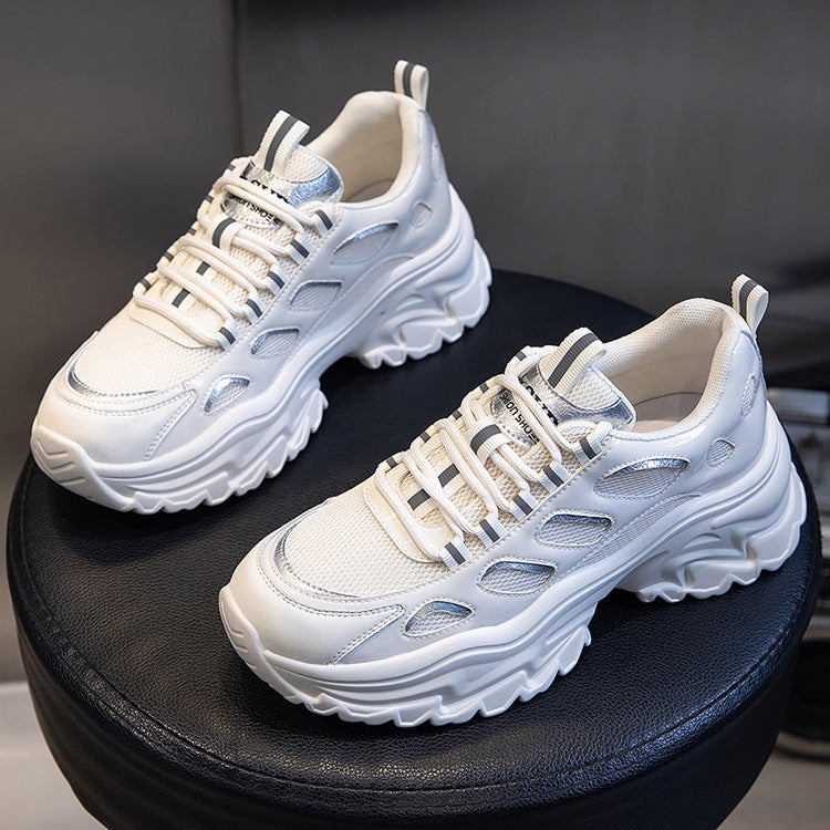 Women's Spring Thick Bottom Heighten Runner Wild Casual Shoes