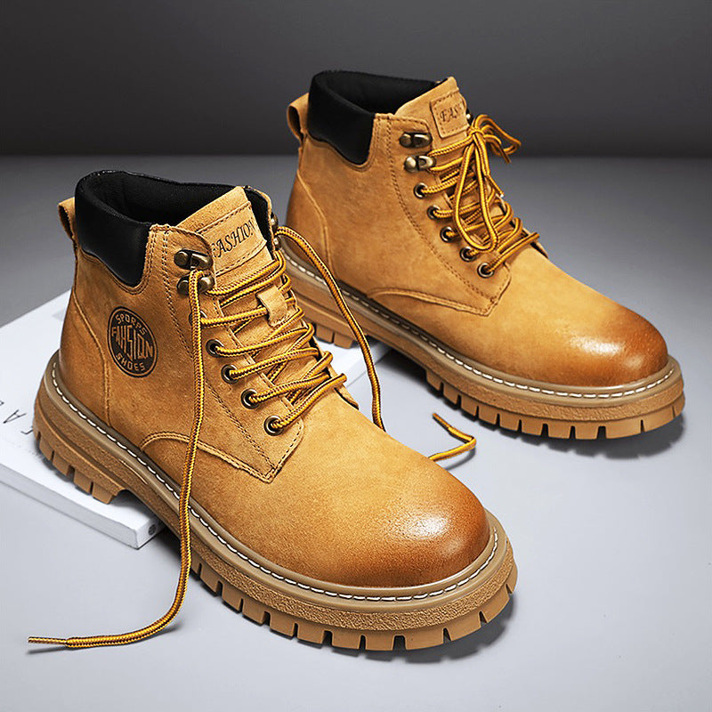 Men's Spring Oversized Martin Worker Widened Trendy Boots