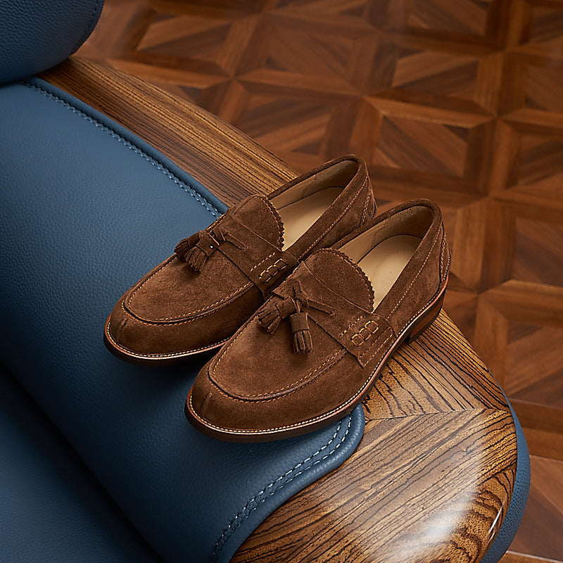 Men's Genuine British Patent Glossy Versatile Slip-on Loafers