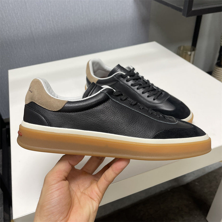 Men's White Sports Skate Color Matching German Training Men's Shoes