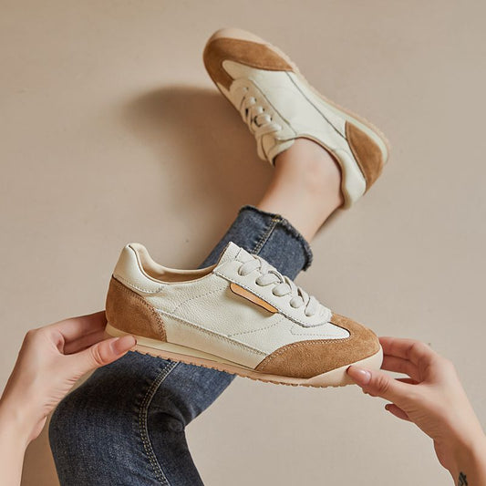Women's Training Spring Retro Color Matching Flat Sneakers