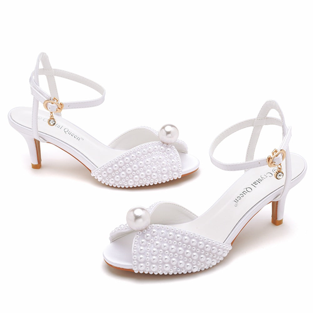 Buckle Strap Plus Size Round Toe Heels