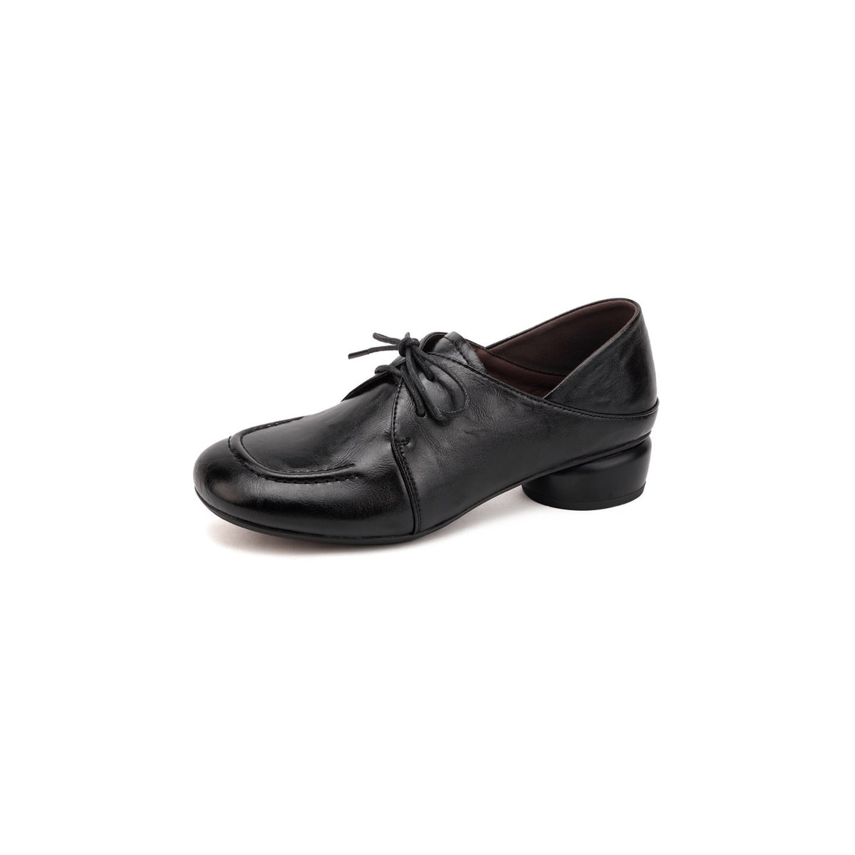 Women's Chunky Front Pumps Retro Mother British Women's Fashion Shoes