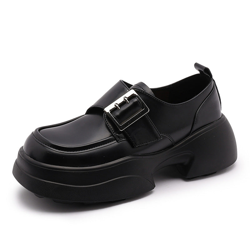Women's British Glossy Muffin Soft Big Toe Loafers