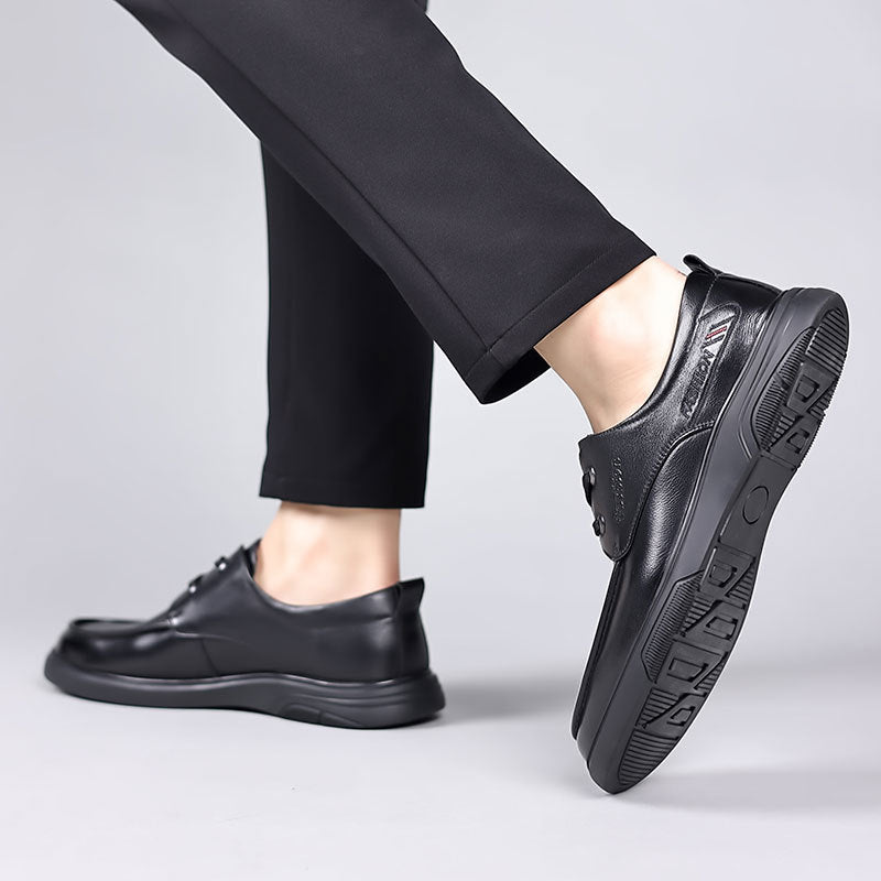 Men's Size Soft Bottom Daily Pumps Top Layer Men's Casual Leather Shoes