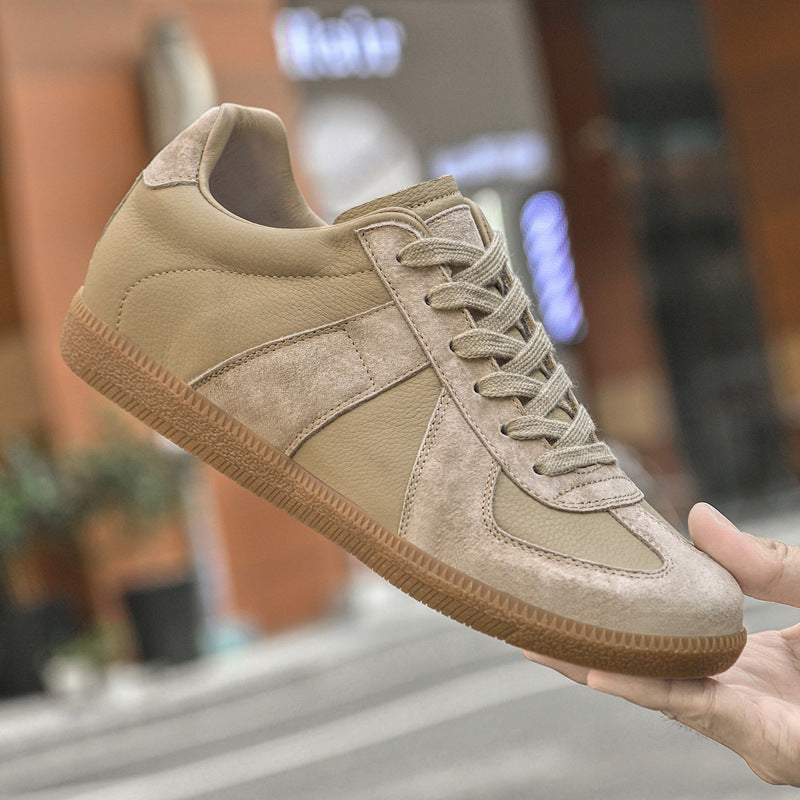 Men's Training First Layer Cowhide Lightweight Comfortable Business Beef Tendon Soft Men's Board Shoes