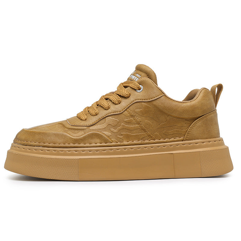 Men's High-grade Versatile Design Height Increasing Green Sneakers