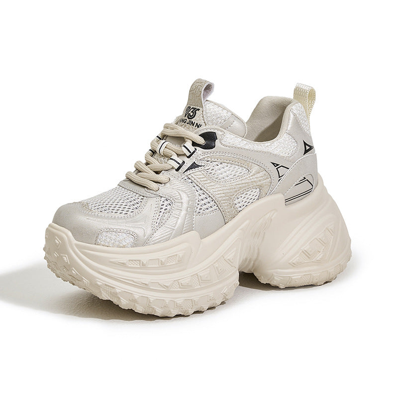 Women's Increasing Insole Dad Spring Platform Hollow Sneakers