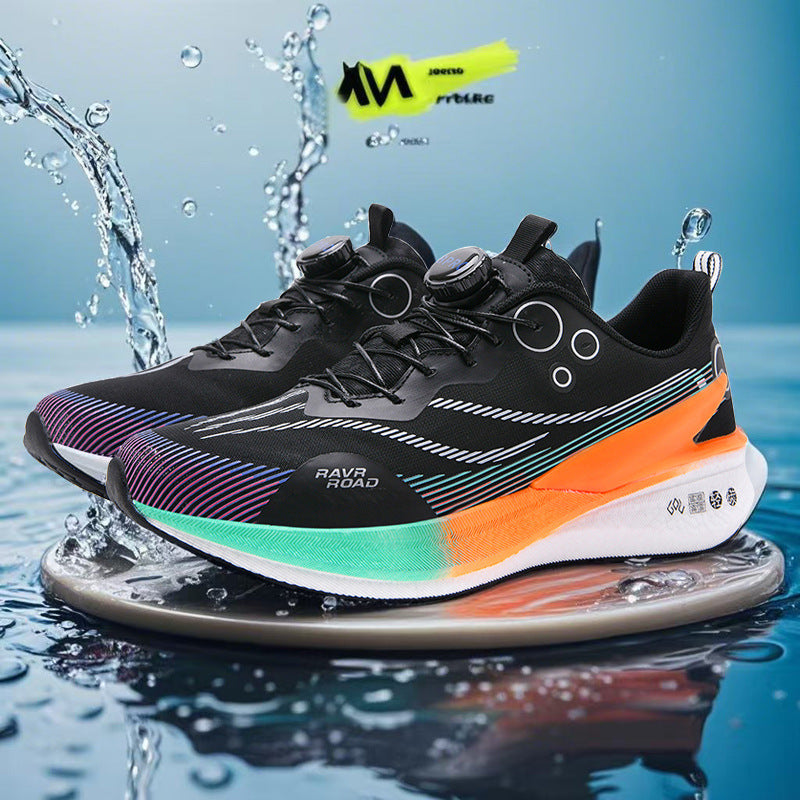 Men's Running Snake Limited Rotating Button Carbon Plate Summer Mesh Sneakers