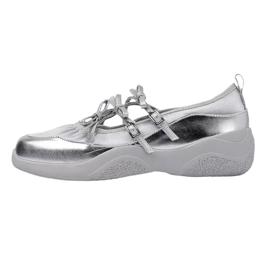 Women's Ballet Dong Summer Platform Bow Sports Casual Shoes