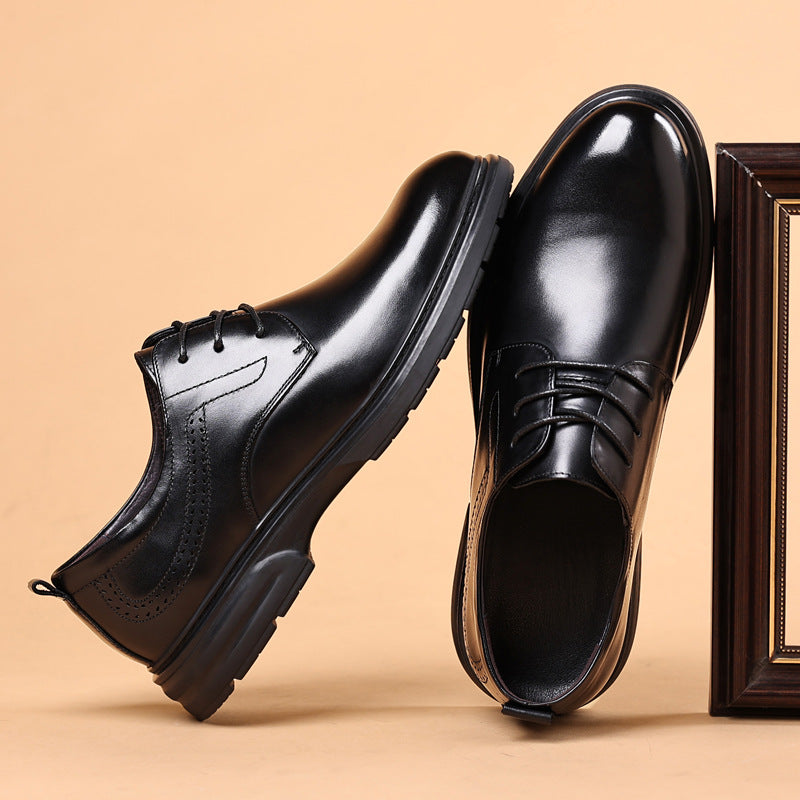 Men's Autumn Formal Business Wedding Soft Bottom Leather Shoes