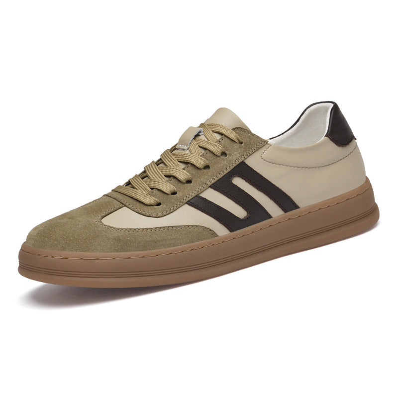 Men's Board Retro Skateboard Sports Spring Cowhide Flat Sneakers