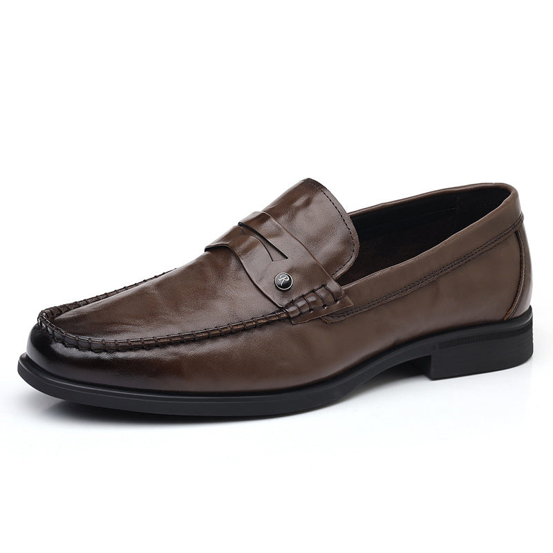 Men's First Layer Cowhide Genuine Formal Pumps Leather Shoes
