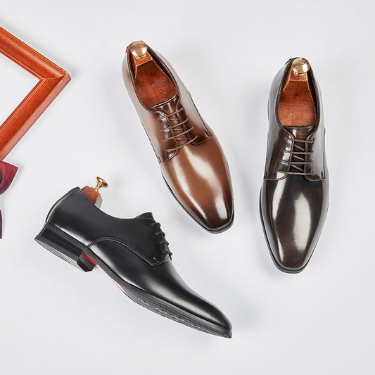 Men's Formal Wear Simple Summer Pointed British Leather Shoes