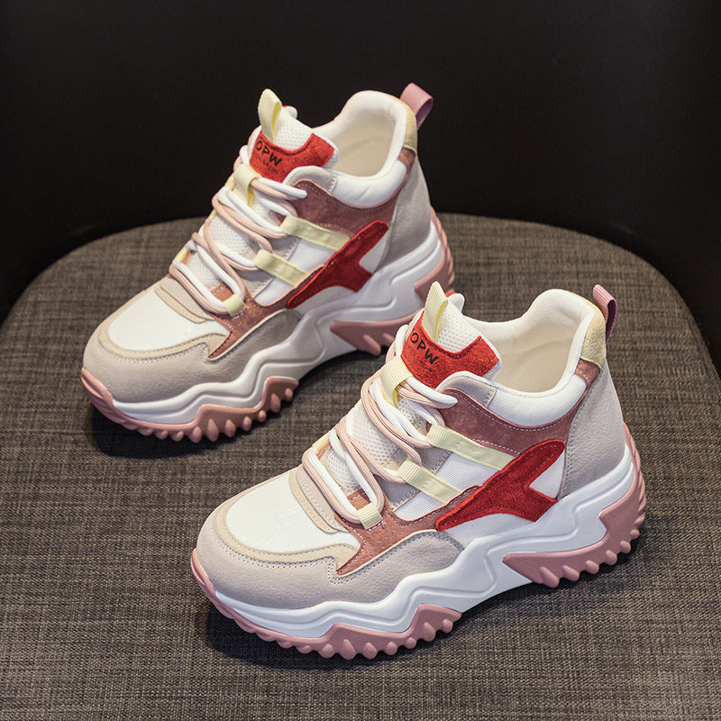 Women's Matte Height Increasing Insole Dad Autumn Platform Versatile Fashion Women's Shoes