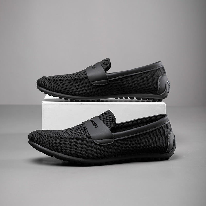 Men's Fashion Breathable Slip-on Soft Bottom Mesh Canvas Shoes