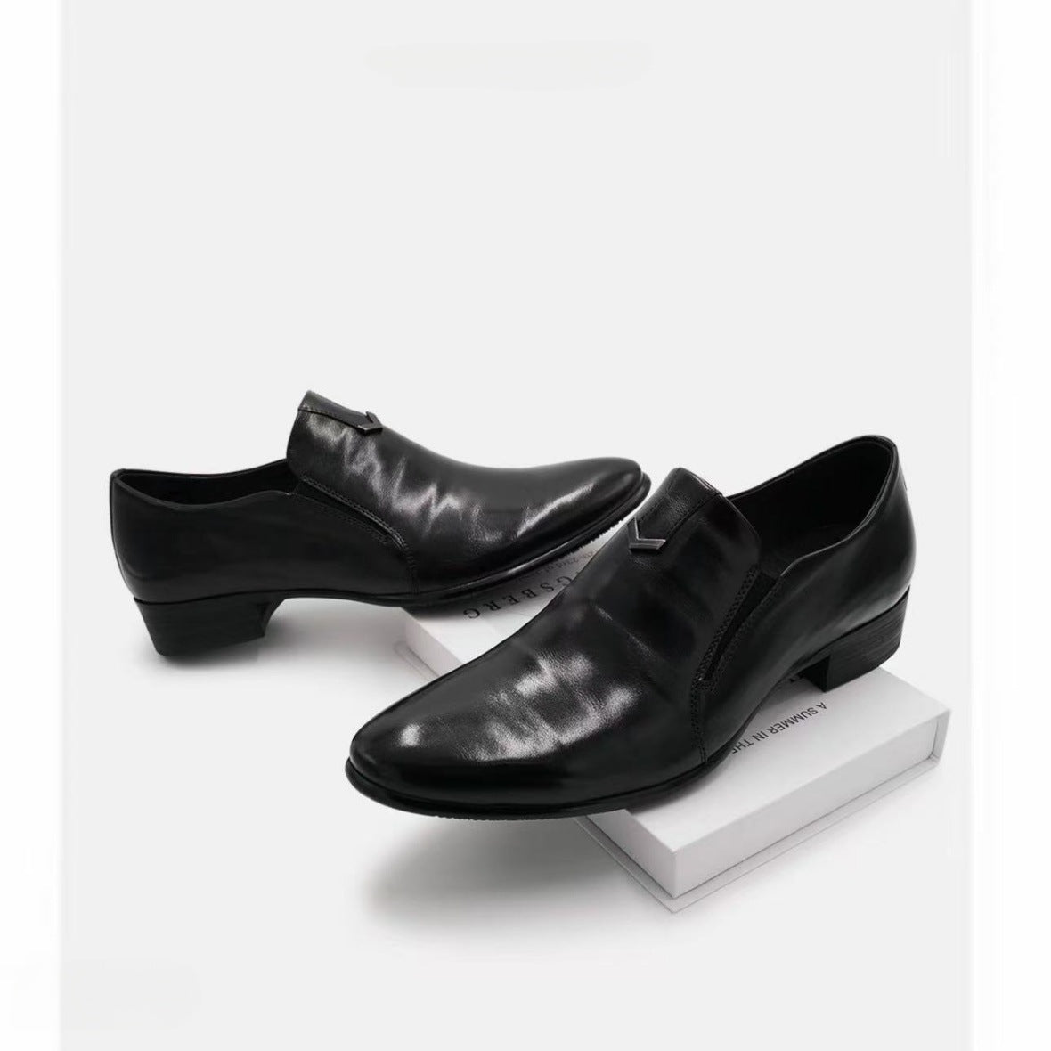 Men's Slip-on Cowhide Breathable Comfortable Autumn Men's Business Leather Shoes