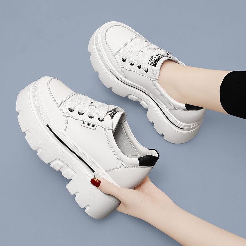 Women's Thick-soled Height Increasing Insole Small Versatile Sneakers