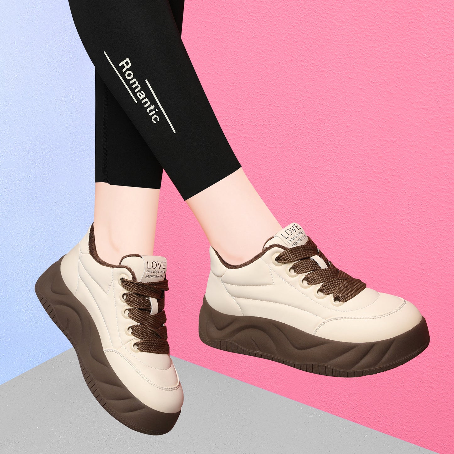 Women's Thick-soled Bread Pumps Soft Bottom Veet Women's Shoes