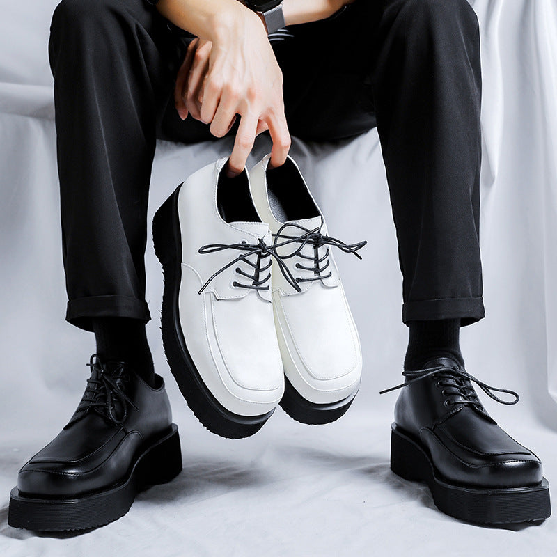Men's Lace Up Increased Low Top Retro Men's Shoes