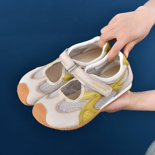 Women's Breathable Mesh Velcro Flat Sports Mary Sandals