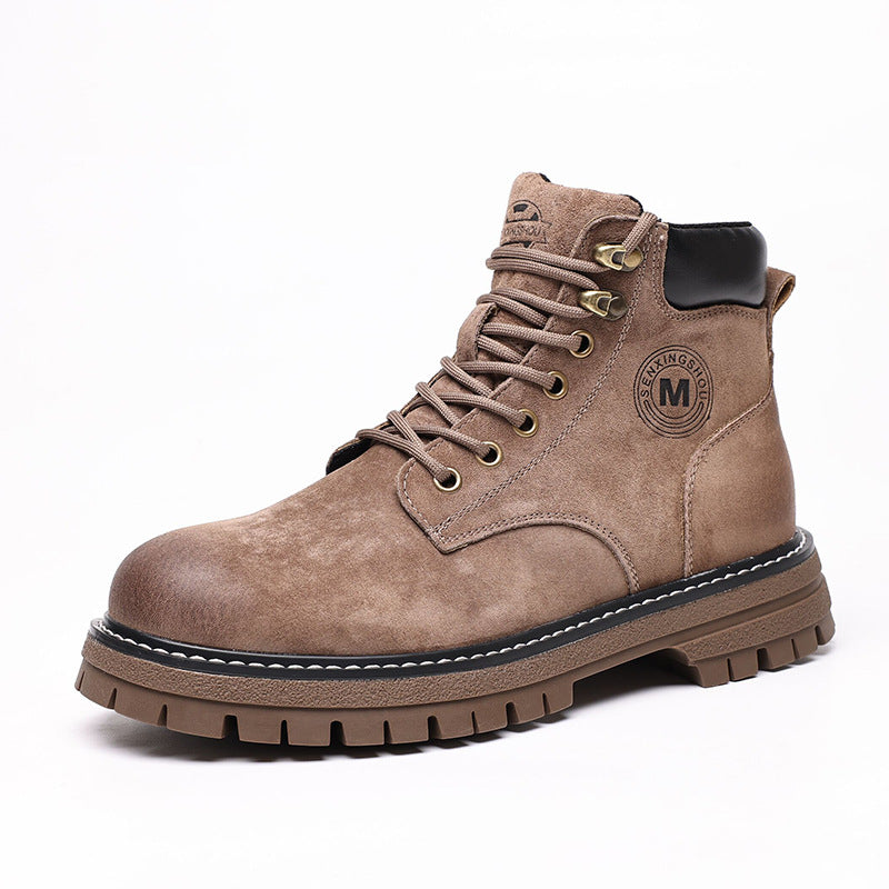 Men's Pigskin Martin High Top British Style Boots