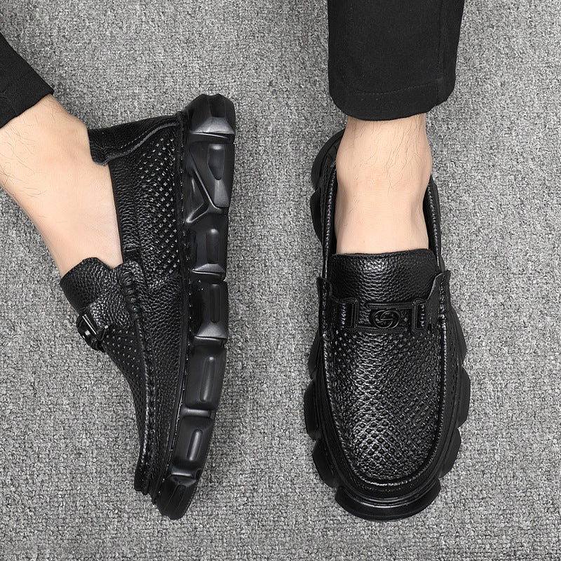 Men's Authentic Hollow Out Platform Summer Perforated First Sandals
