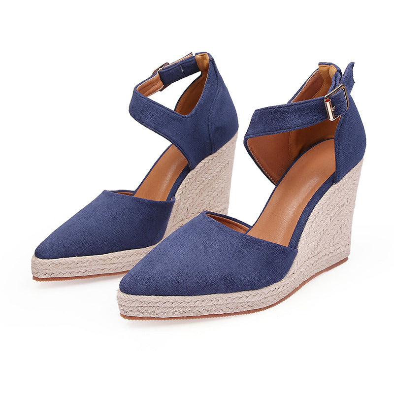 Women's Toe Wedge Pumps Platform High Hollow Sandals