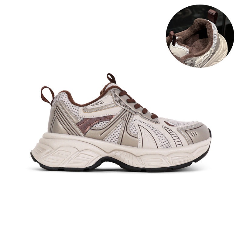 Women's Small Dignified Breathable Platform Dad Four Casual Shoes