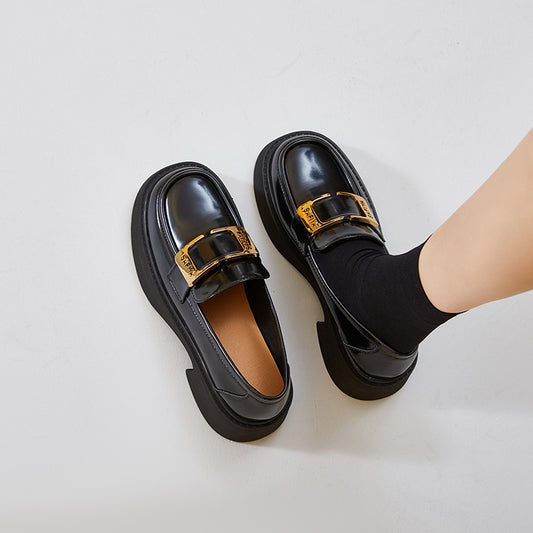 Women's Autumn Buckle Soft Bottom Fashion British Loafers