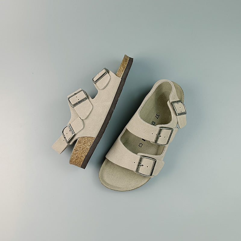 Women's & Men's Outside The Island Double Buckle Suede Sandals