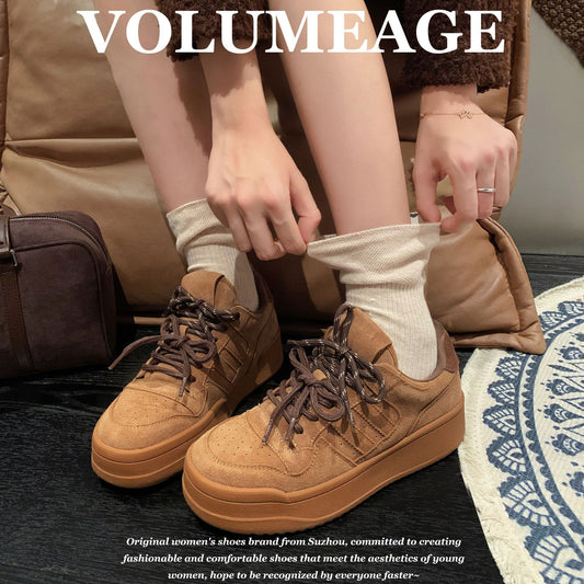 Women's Fleece-lined Warm Platform Lace Up Fashion Casual Shoes