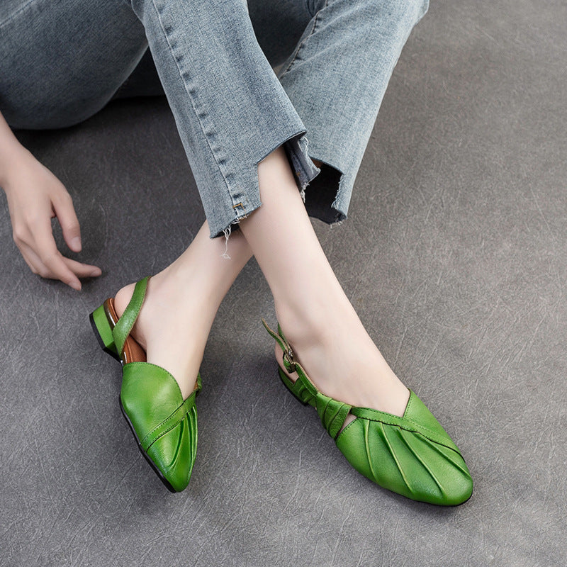 Women's Minority Closed Toe Flat French Style Sandals