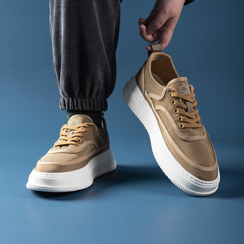 Men's Cloth One Pedal Thick Sole Light Canvas Shoes