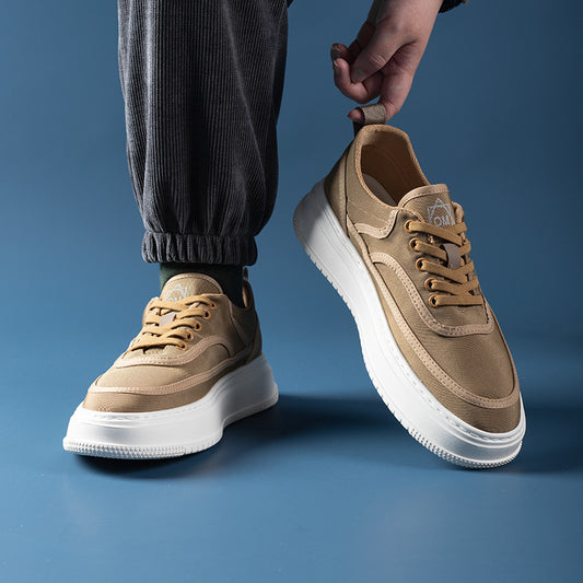 Men's Cloth One Pedal Thick Sole Light Canvas Shoes