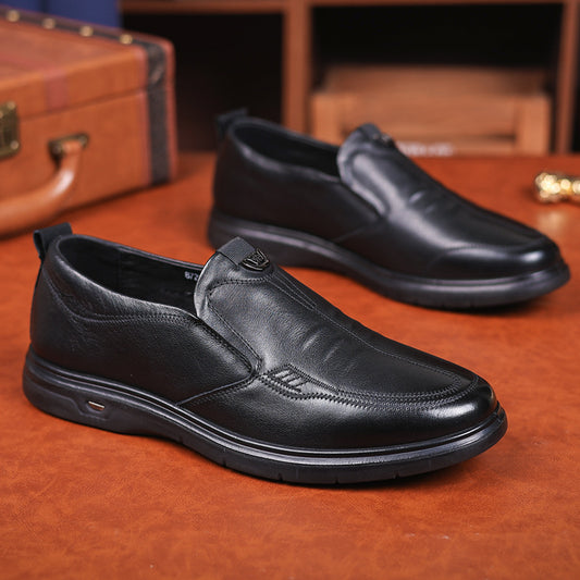 Men's Soft Bottom Surface Dad First Layer Leather Shoes