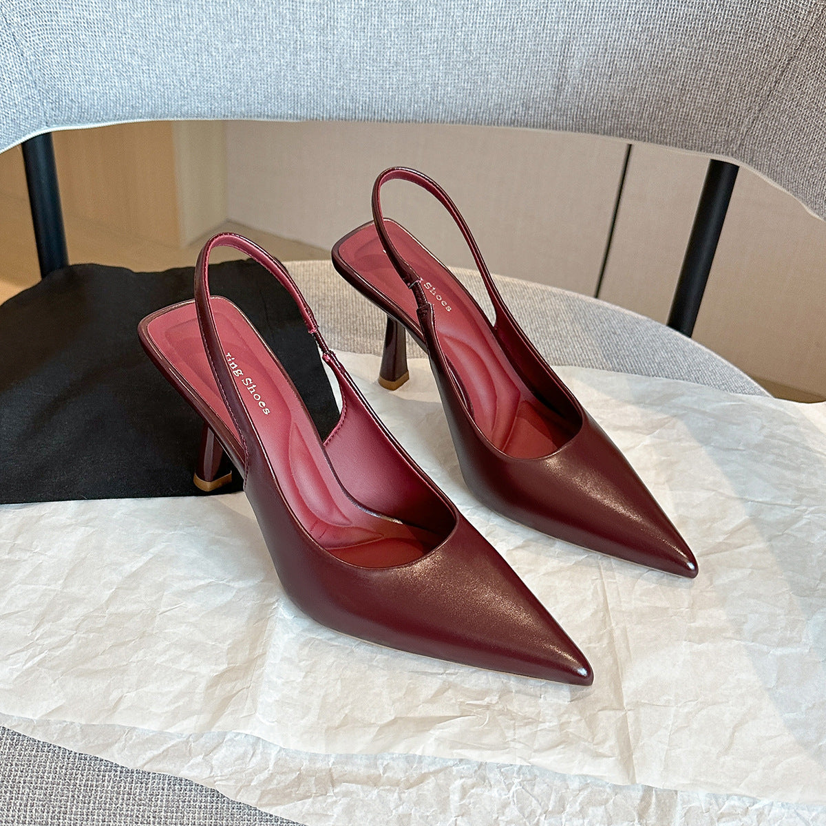 Women's Pointed High Back Open Spring Sexy Stiletto Women's Fashion Shoes