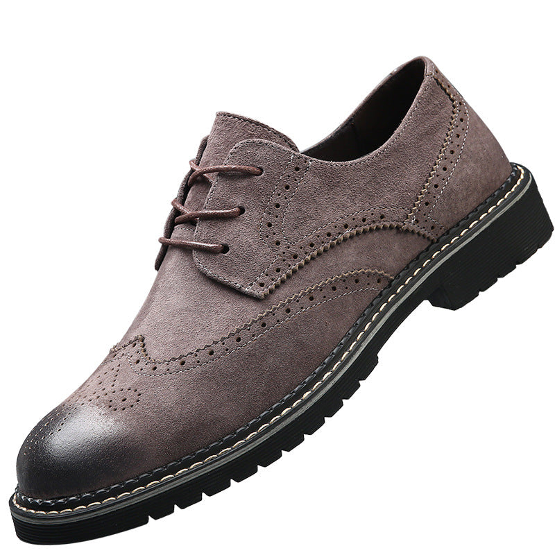 Men's Business Formal Wear Korean British Retro Pointed Leather Shoes