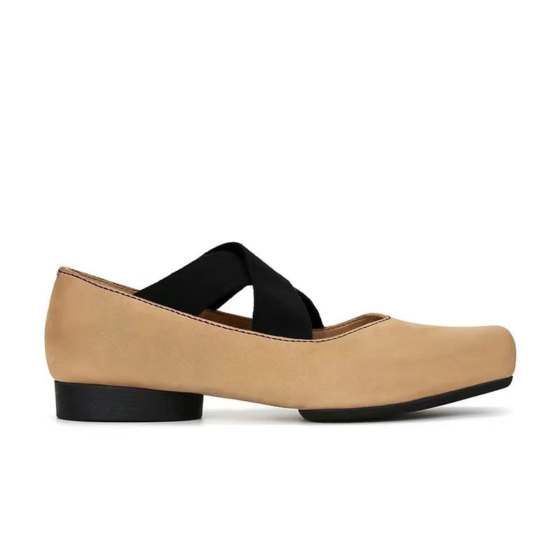 Women's Jane Low Ballet Outer Wear Cross Heels