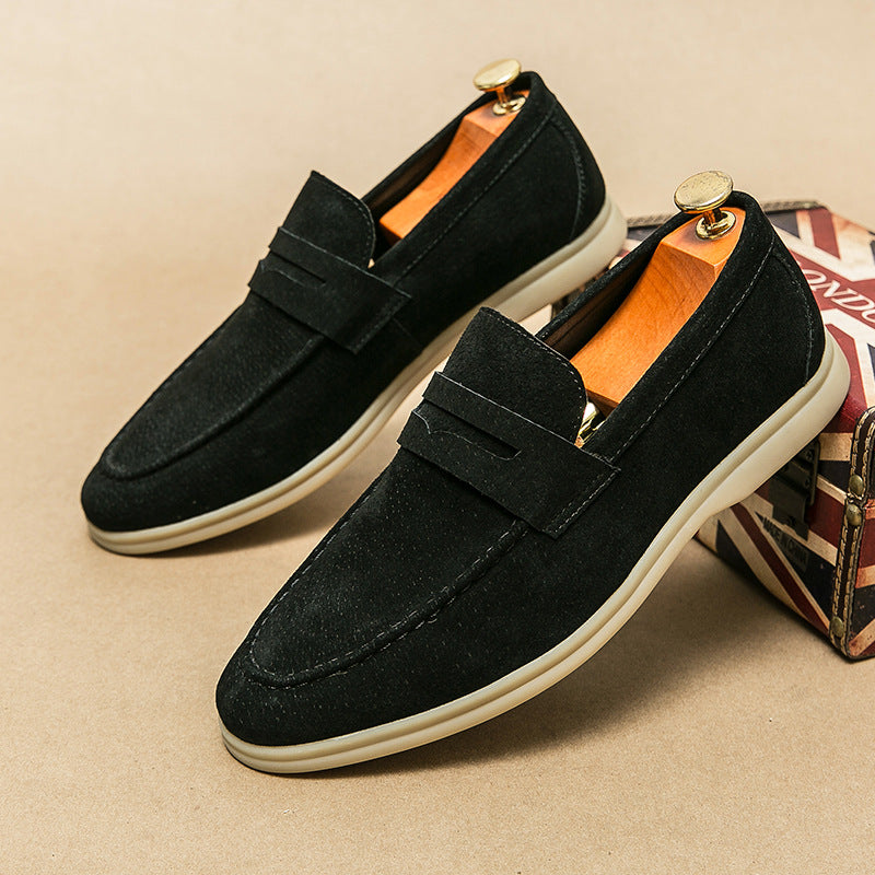 Men's Plus Size Fashion Slip-on Trendy Simple Leather Shoes