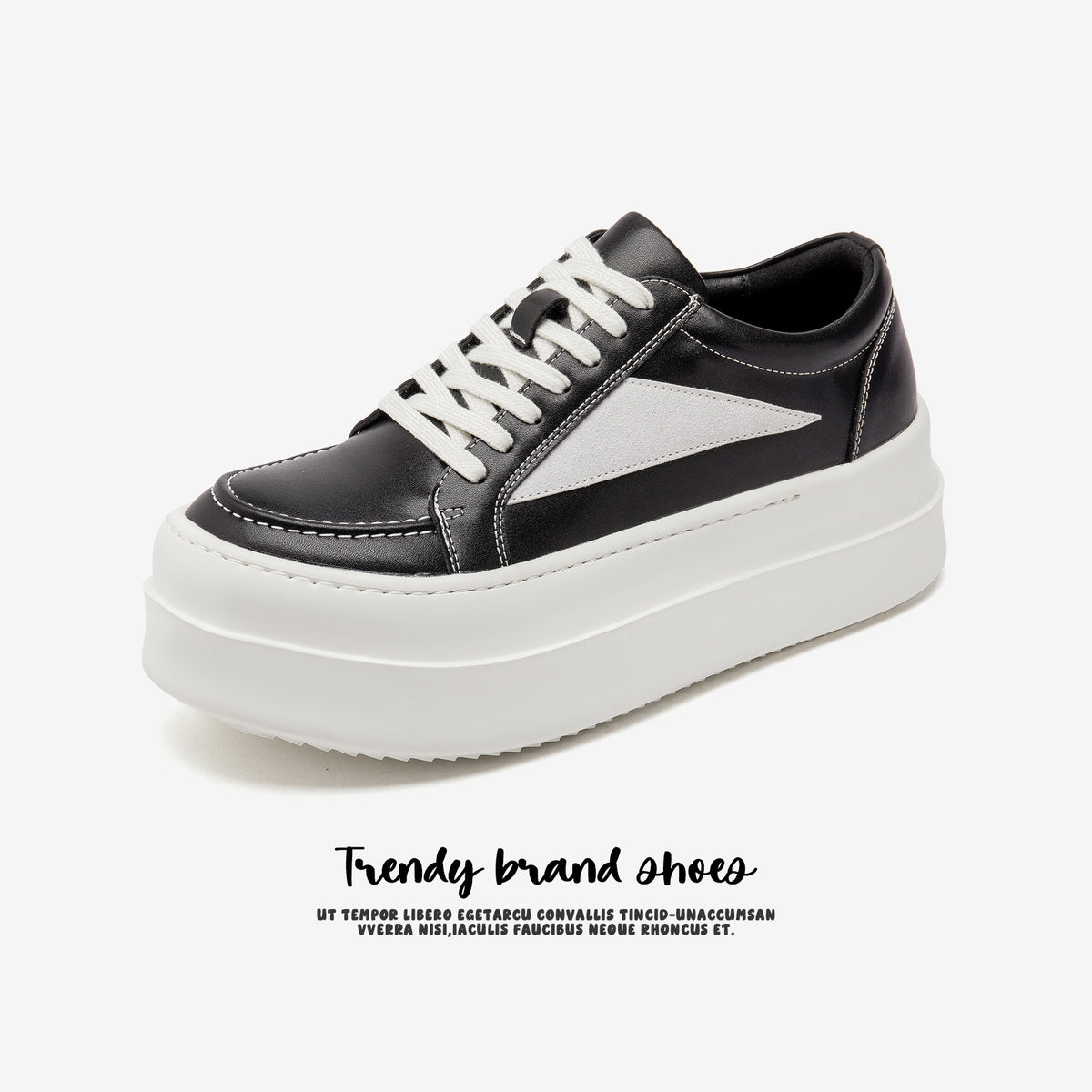 Male Black White Simple Fashion Versatile High-grade Men's Board Shoes