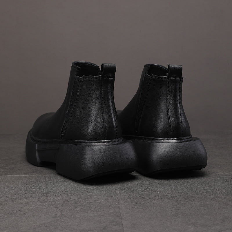 Men's Versatile Trendy Slip-on Chelsea Platform Boots