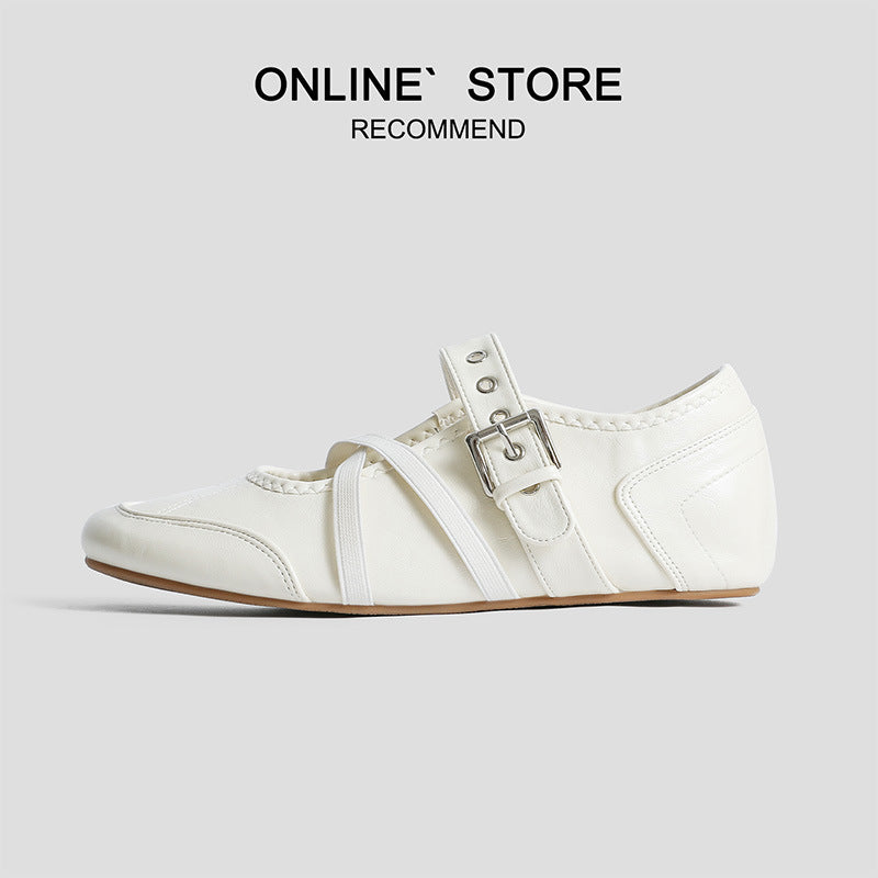 Invisible Height Increasing Insole Ballet Vintage Low-cut Casual Shoes
