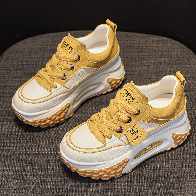 Women's Dad Pop-up Autumn Lightweight Platform Height Women's Casual Shoes