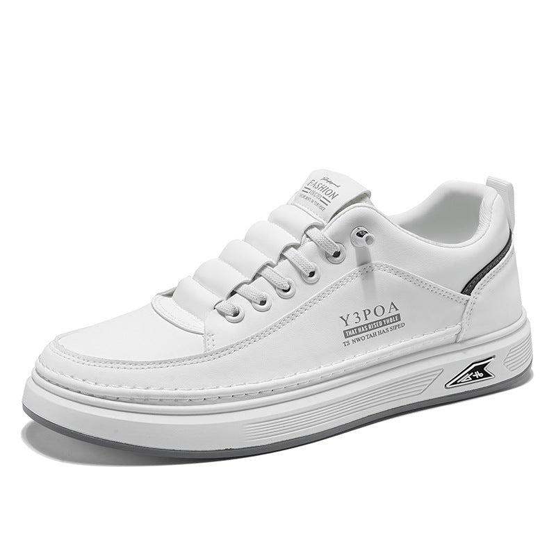 Men's White Versatile Slip-on Sports Trendy Low Men's Board Shoes